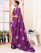 Sudathi Ready To Wear Dark Purple Printed Silk Saree